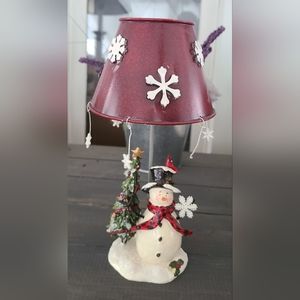 Snowman tealight holder/lamp